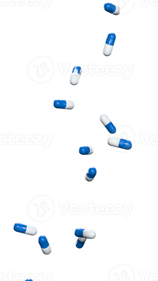 pill capsules medicine healthcare drug overlay 3D render png