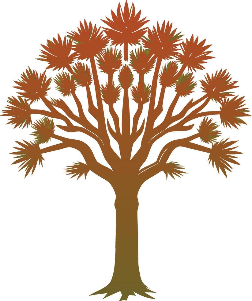 The Joshua Tree silhouette a unique depiction of the iconic Joshua Tree, stylized in a warm, earthy tones. vector