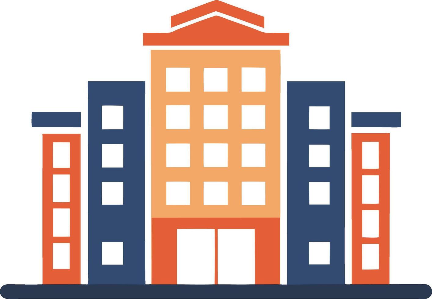 Cityscape multi-story building with a modern design vector