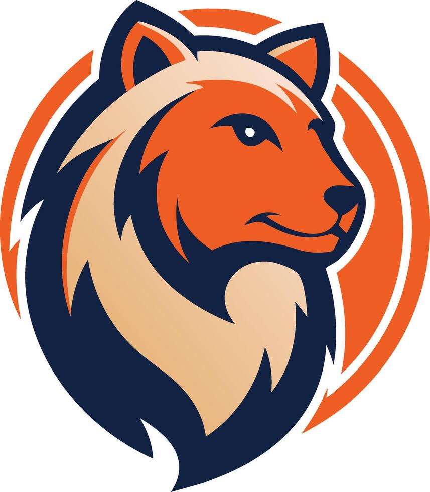 Bear head logo design vector