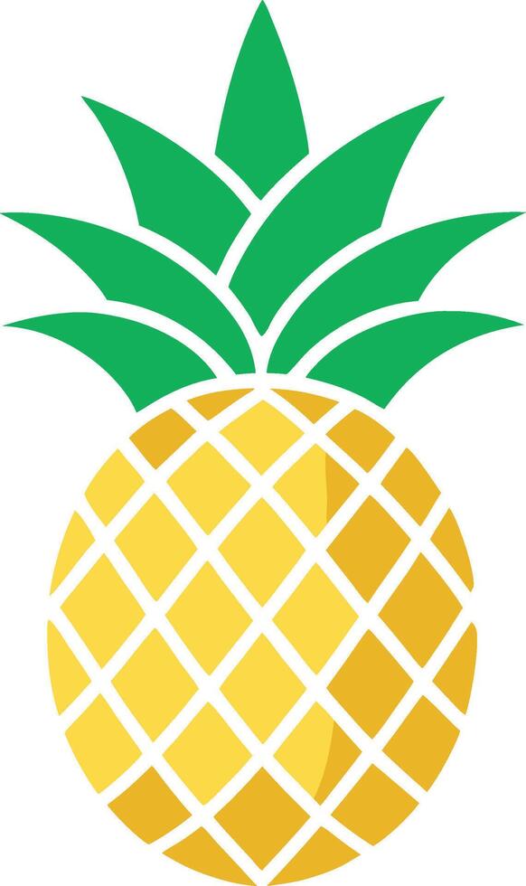 Fresh pineapple, radiating tropical vibes and exotic appeal. vector