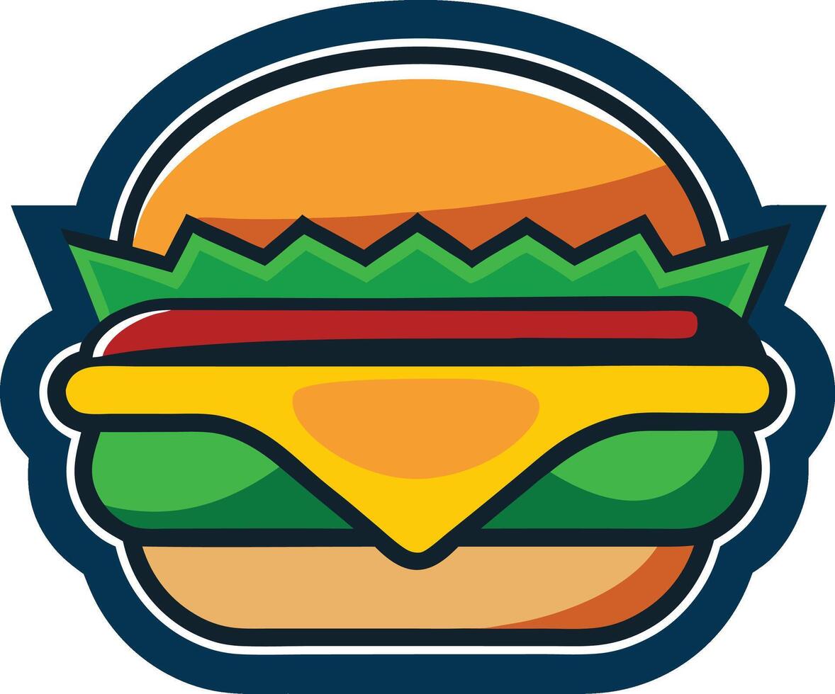 Juicy Burger Icon vector