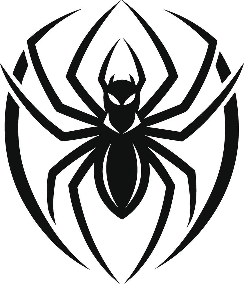 Spider Silhouette Emblem vector
