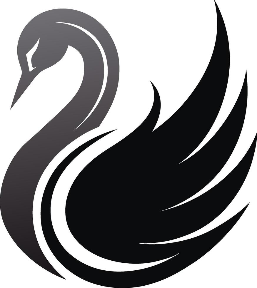 Swan logo design vector