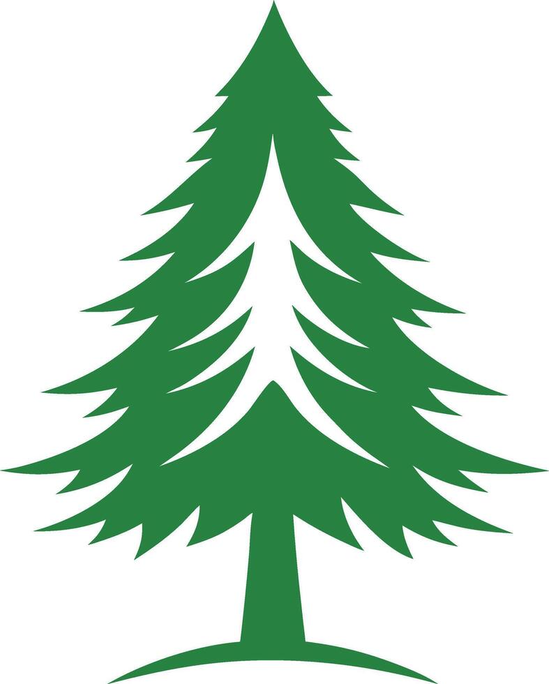 Evergreen silhouette pine tree logo vector