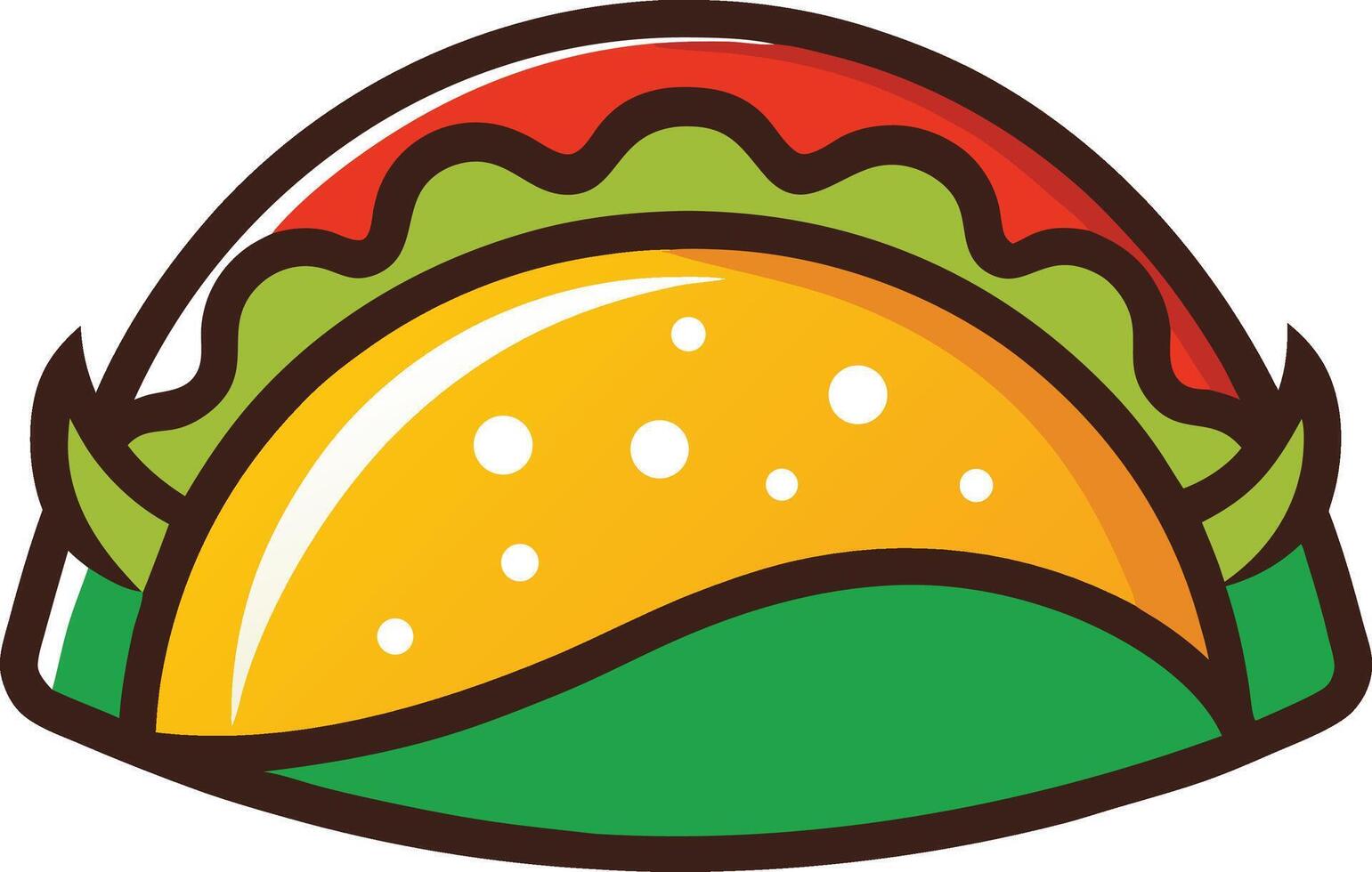 Freshly made taco design vector