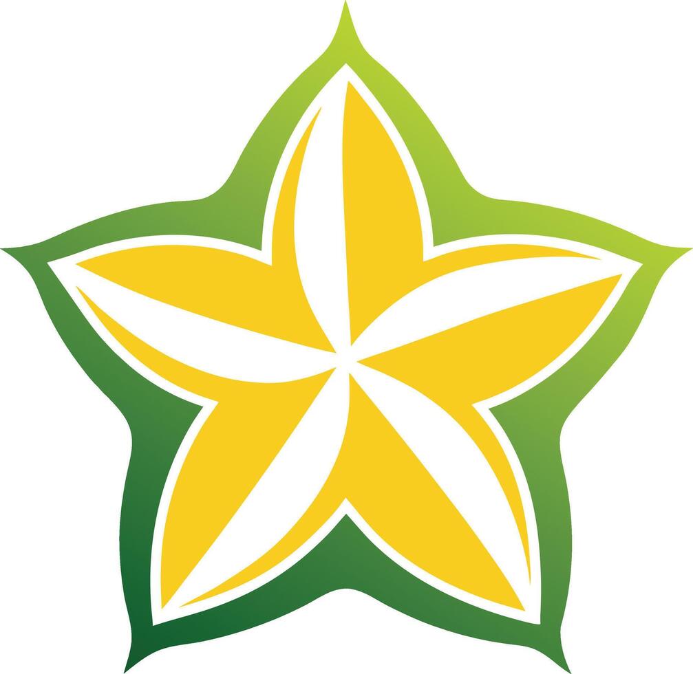 Starfruit logo mascot design vector