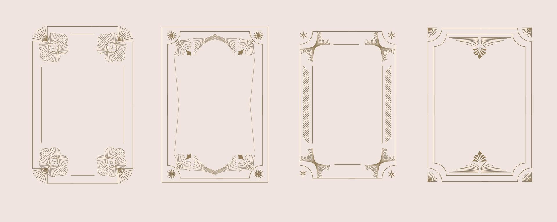 Art deco luxury element object vector