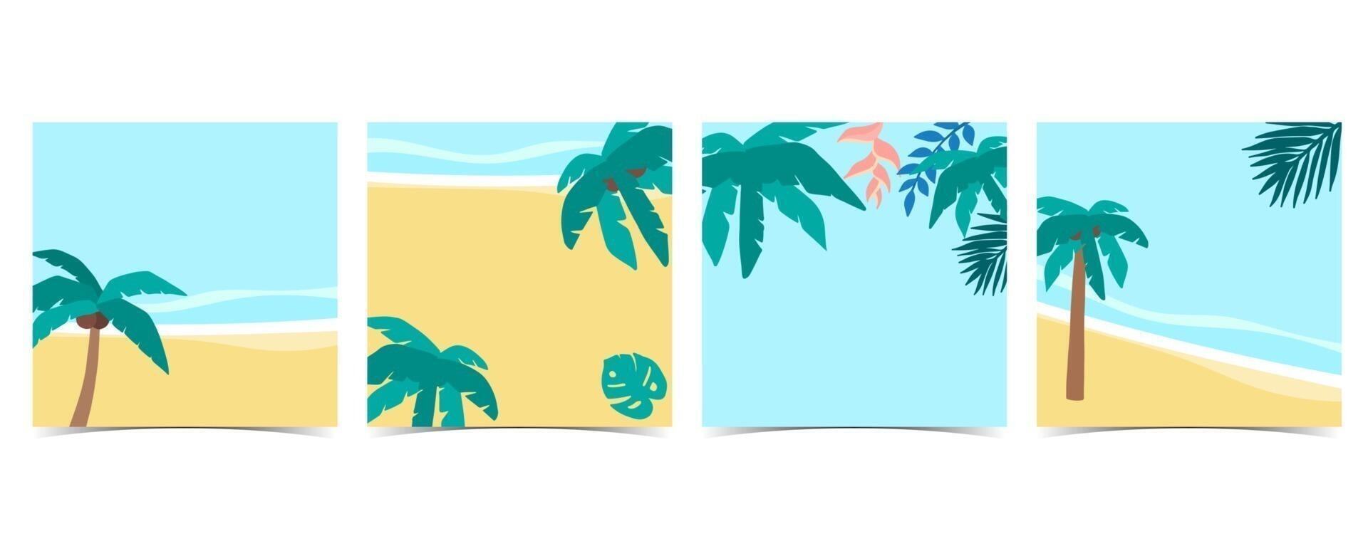 Collection of summer background vector