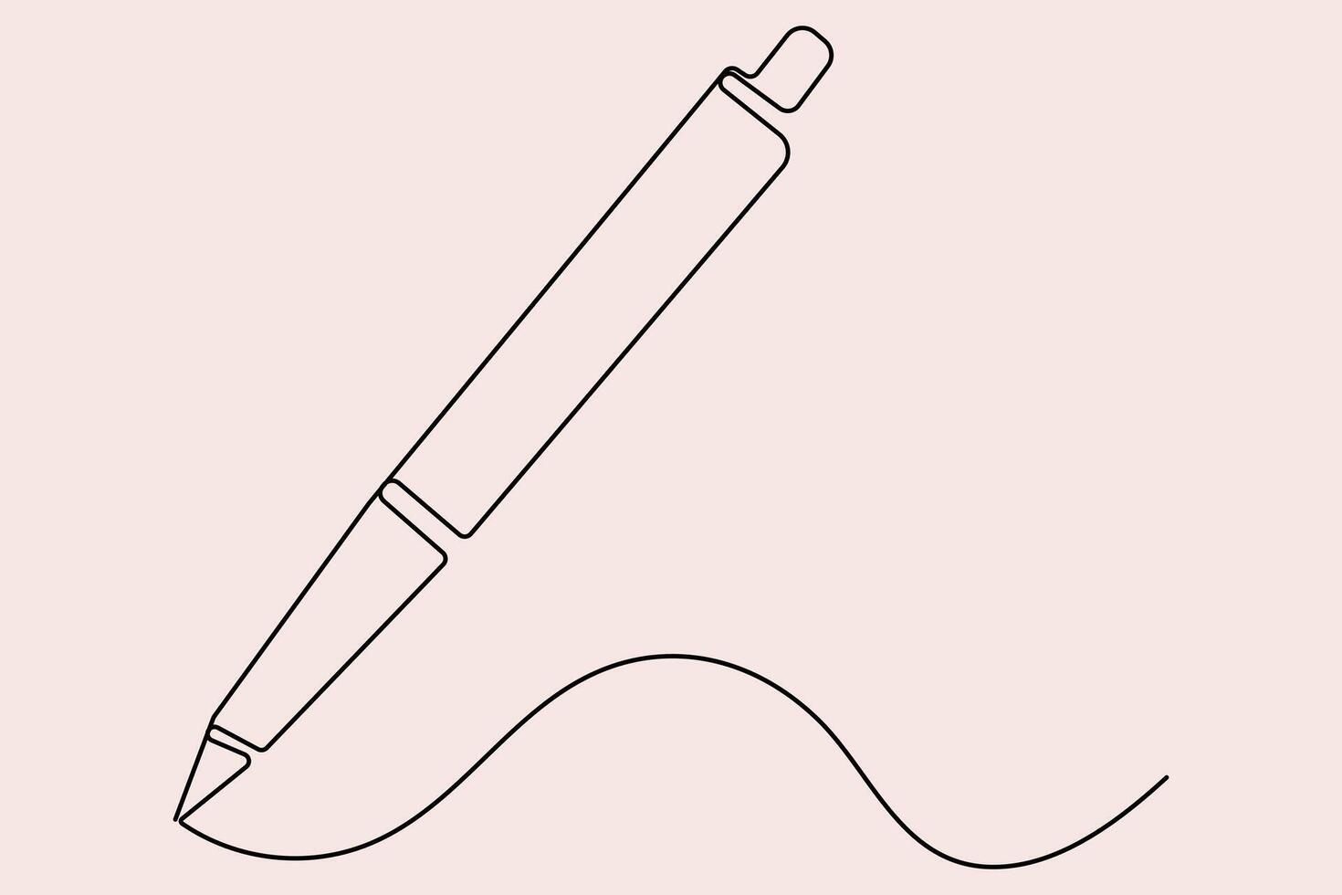 Abstract continuous pen one stroke artwork vector
