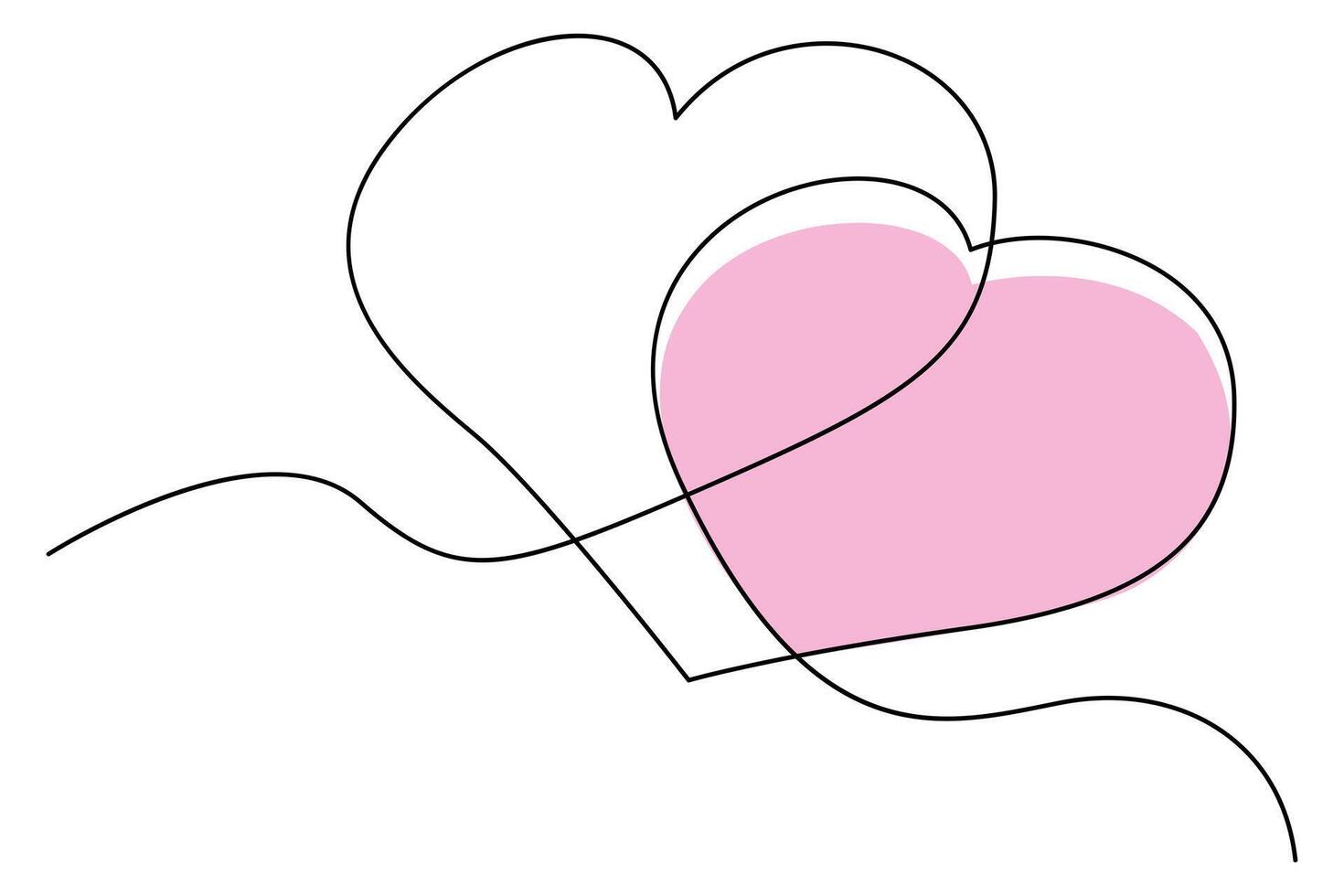 Smooth and flowing heart shape drawing with a single stroke 59354754 ...