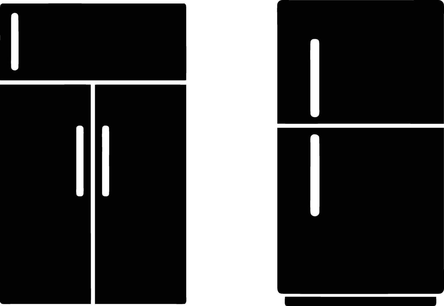 Classic Refrigerator Silhouettes vector