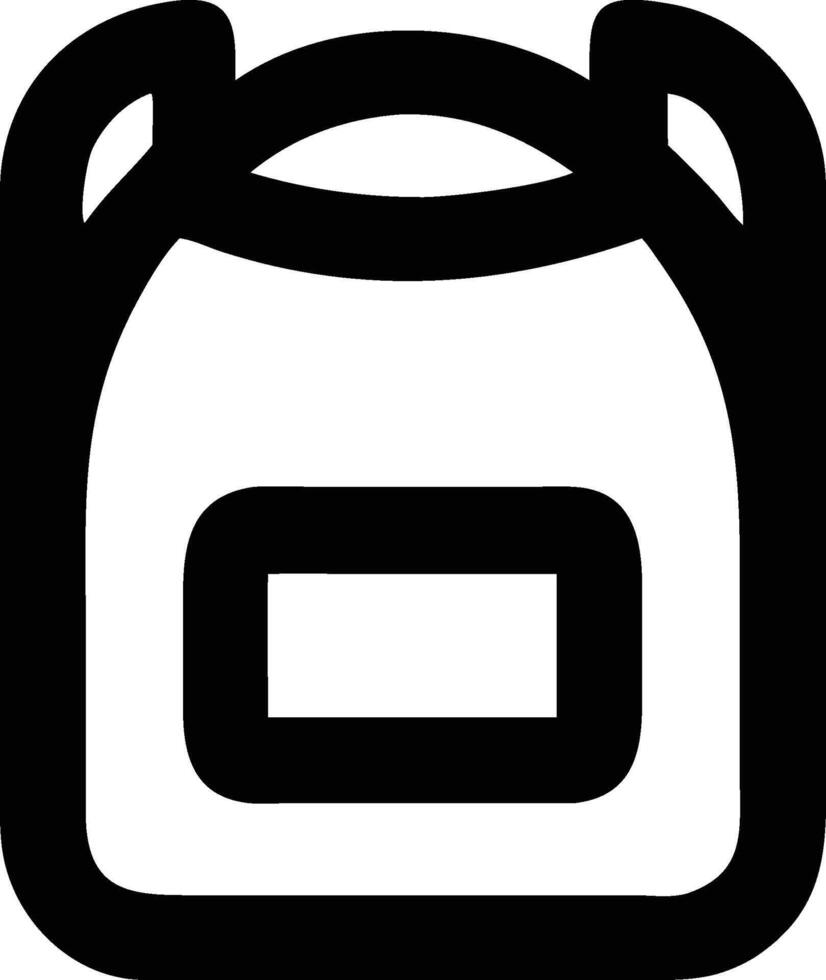 Backpack Silhouette - Travel and Storage Icon vector