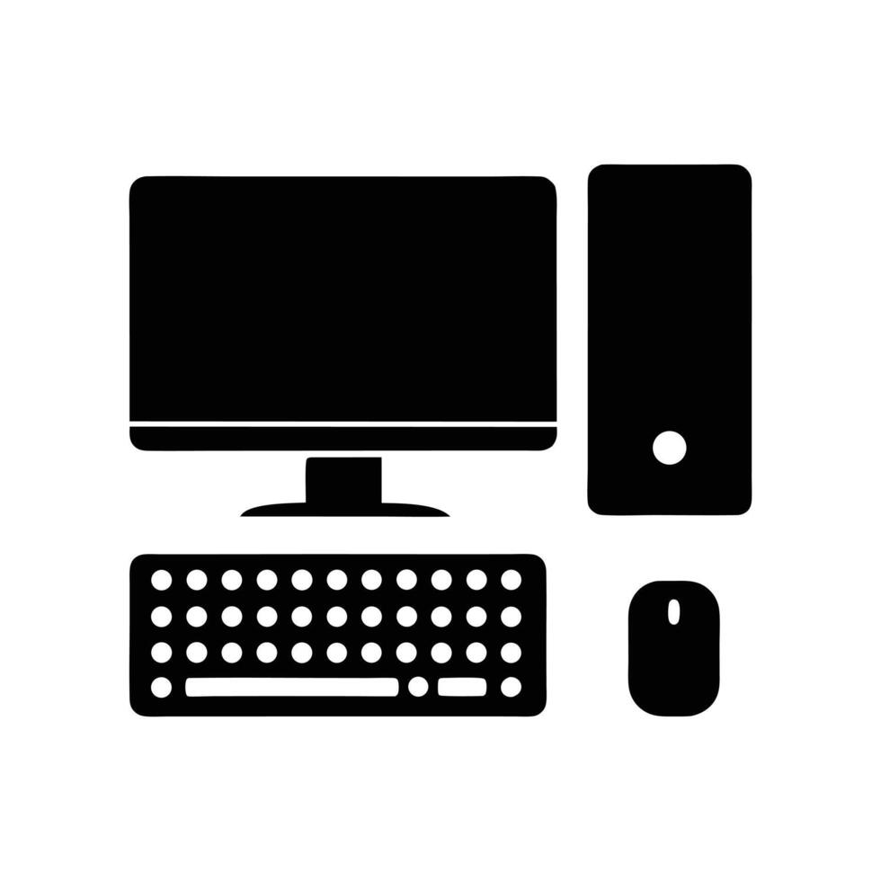 Desktop Computer Setup vector