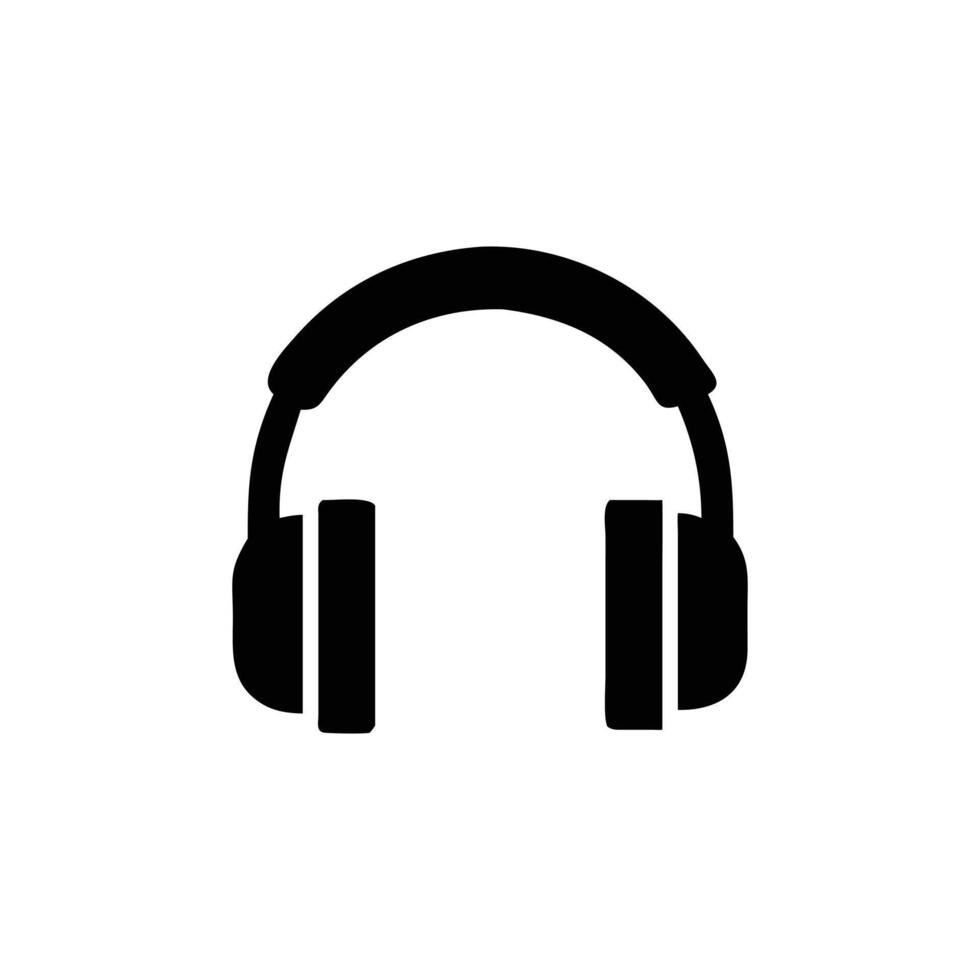 Headphone Silhouette Capturing the Sound of Modern Design vector