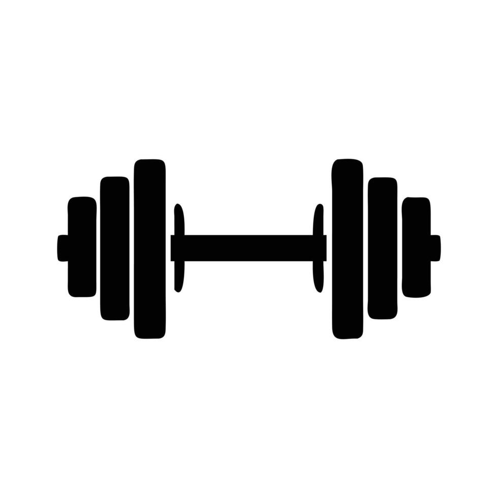 Dumbbell silhouette design vector