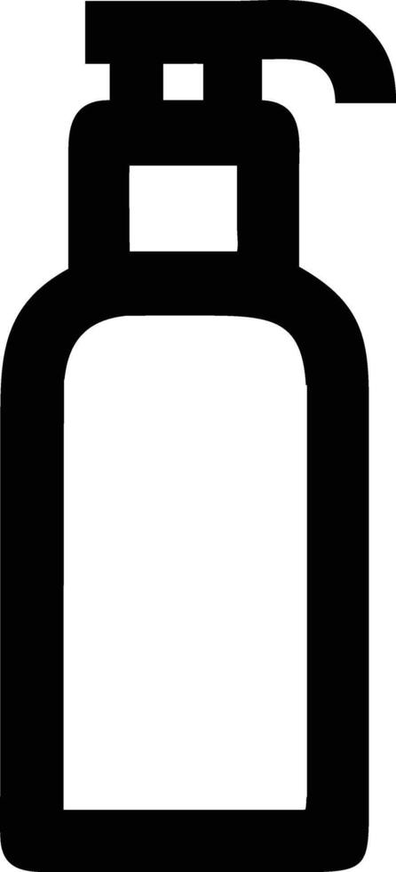 Pump Bottle Silhouette Iconic Representation of Hygiene and Liquid Dispensing vector
