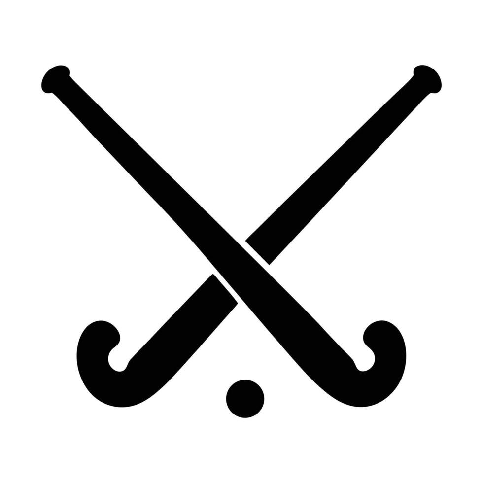 Crossed Hockey Sticks vector