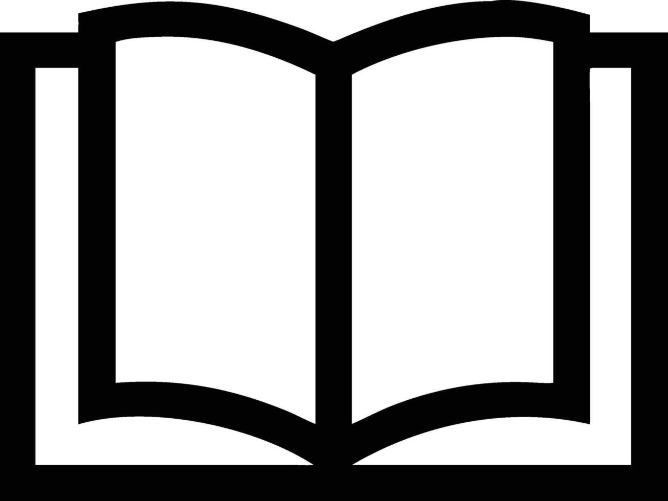 Simple Open Book Icon Education and Reading Concept Art vector