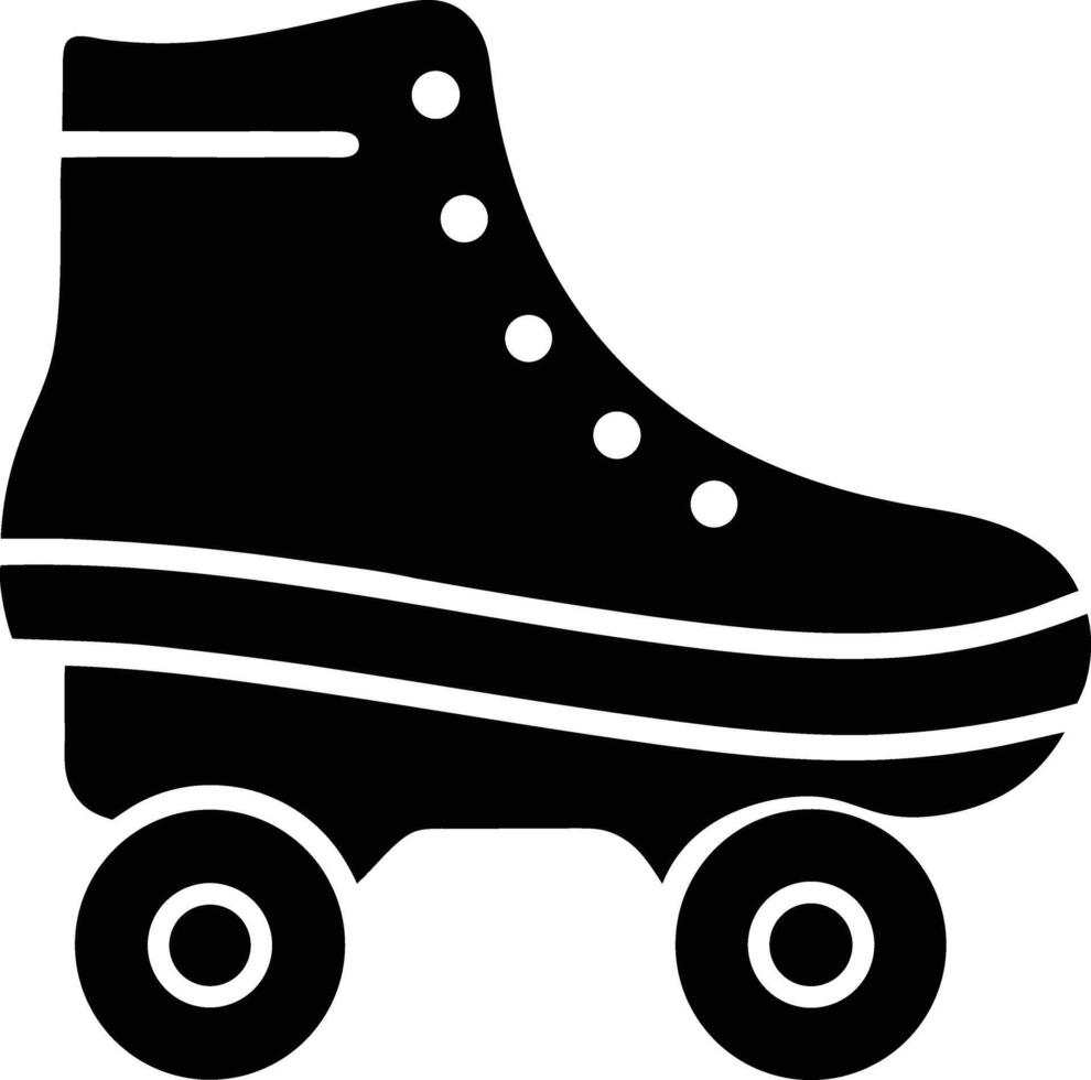 Roller Skate Silhouette Classic Symbol of Fun and Active Lifestyle vector