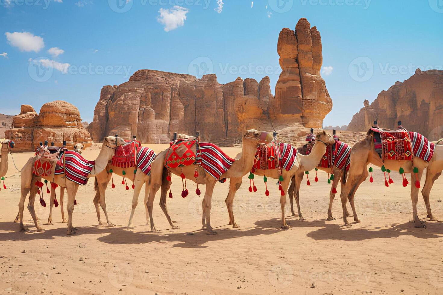 A group of camels photo
