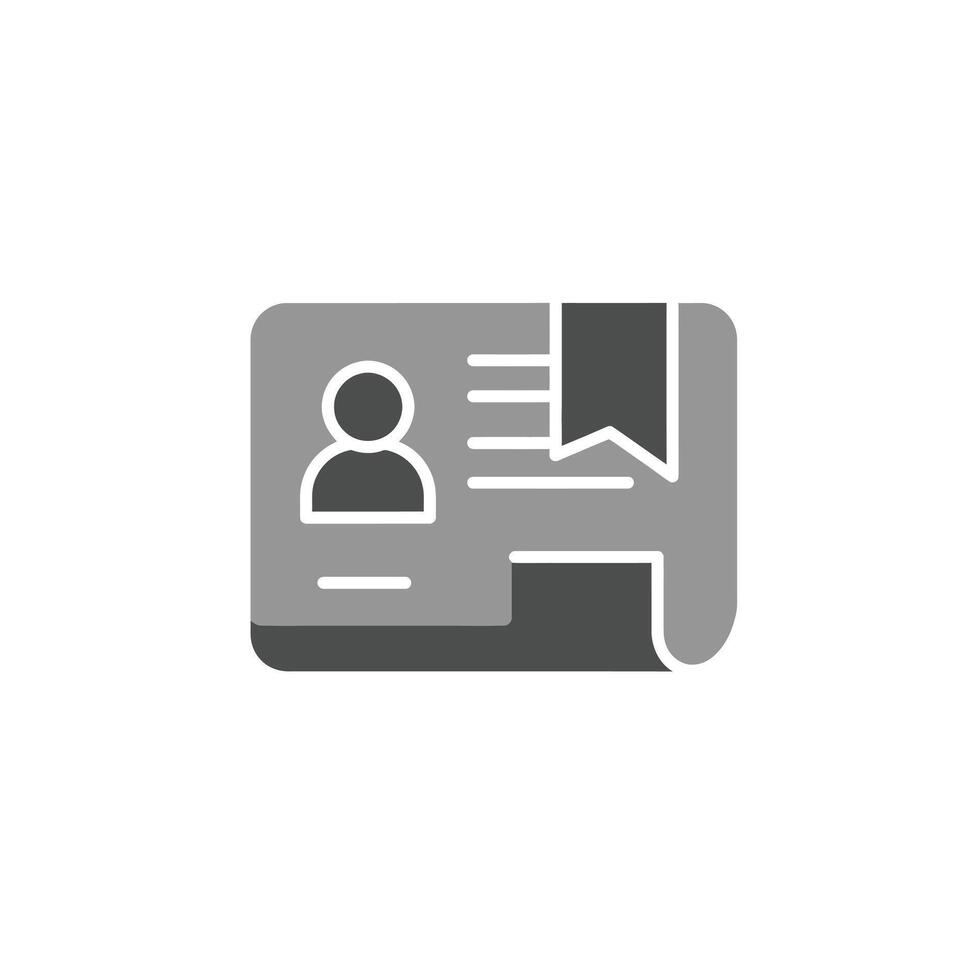A certificate icon with a ribbon and person vector