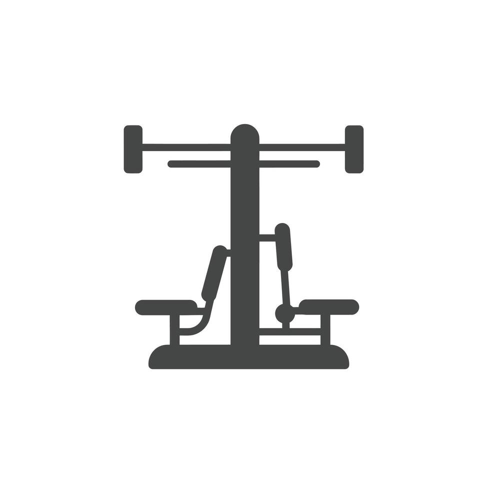 A Solid Representation of a Fitness Station With Bars, Symbolizing Outdoor Exercise Spaces and Public Wellness Initiatives vector