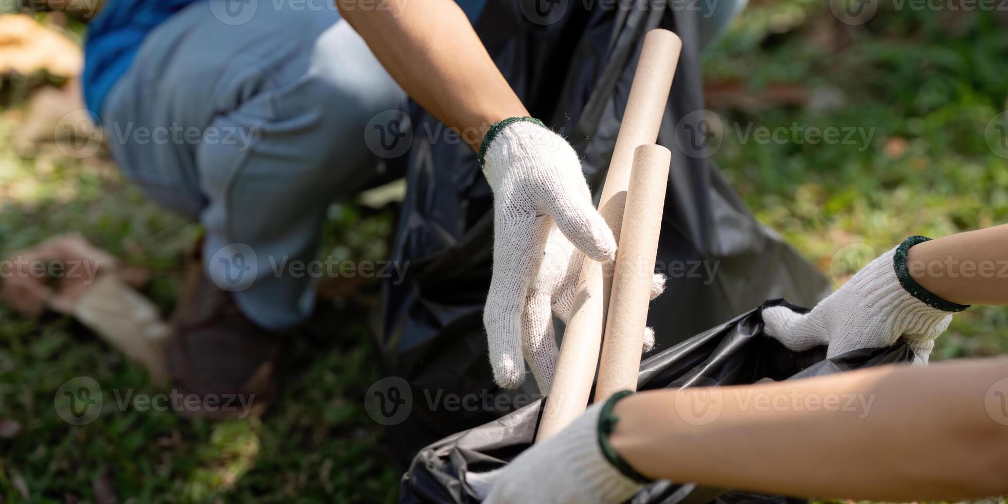 Waste Collection and Eco-Consciousness. Volunteers ensure that their local environment remains clean, dedicating their time to a meaningful initiative. photo