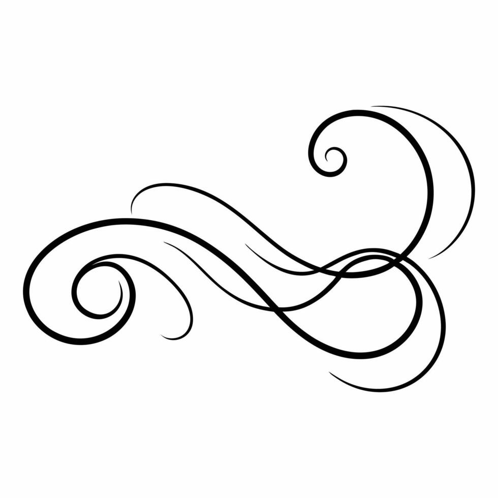Calligraphy Flourish Filigree Swirls vector