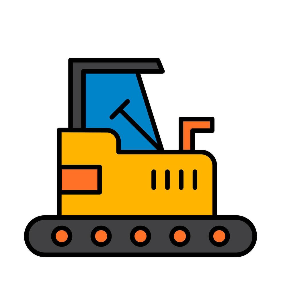 A construction vehicle icon on a white background vector