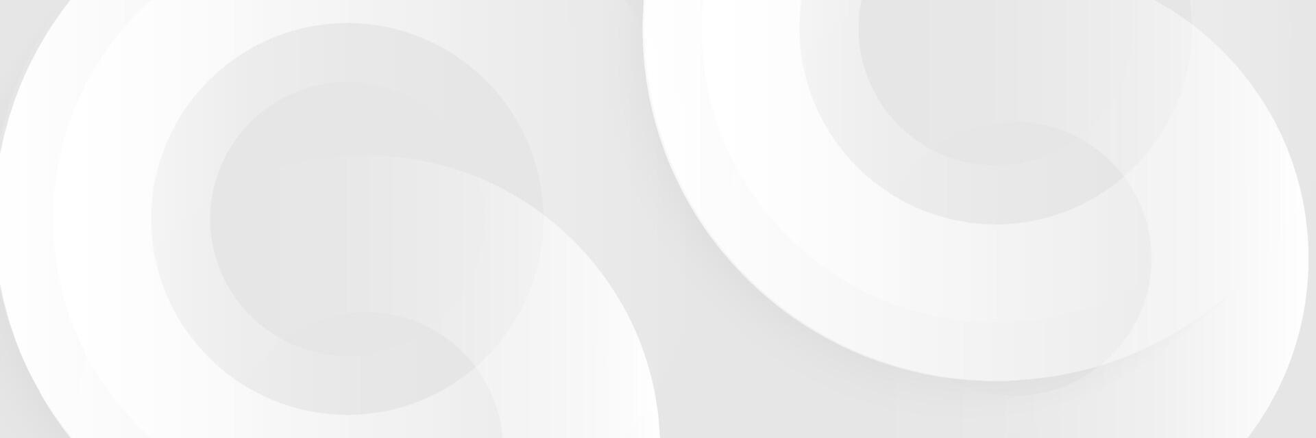 Minimal White Abstract Background with Overlapping Circular Shapes vector