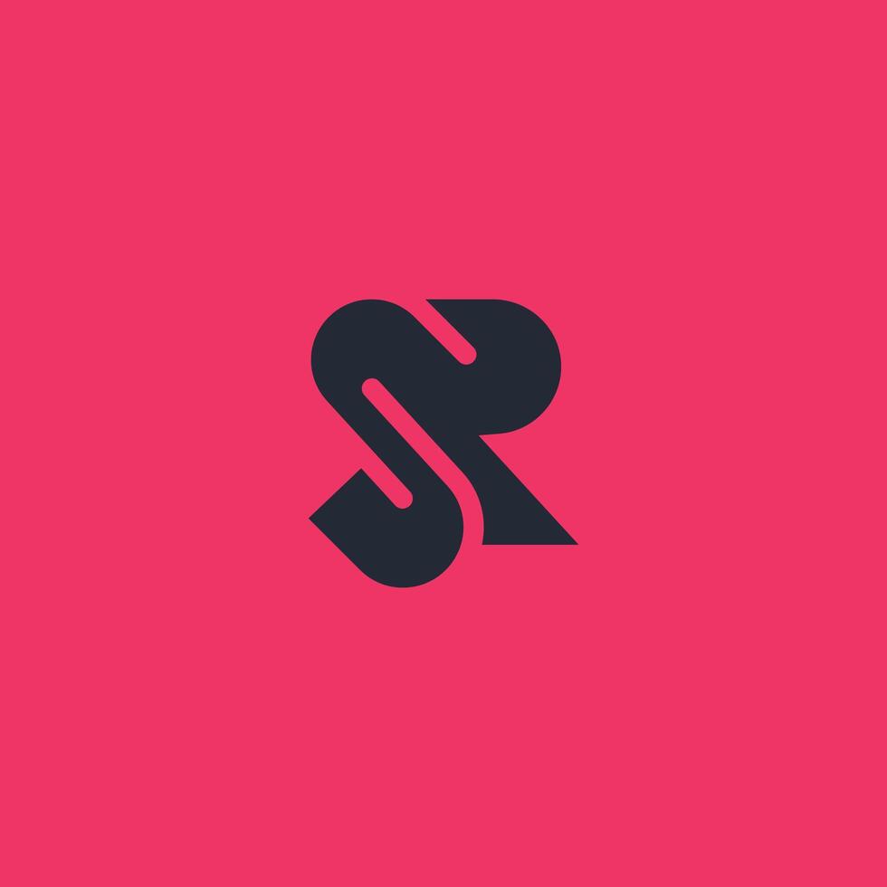 sr logo design vector