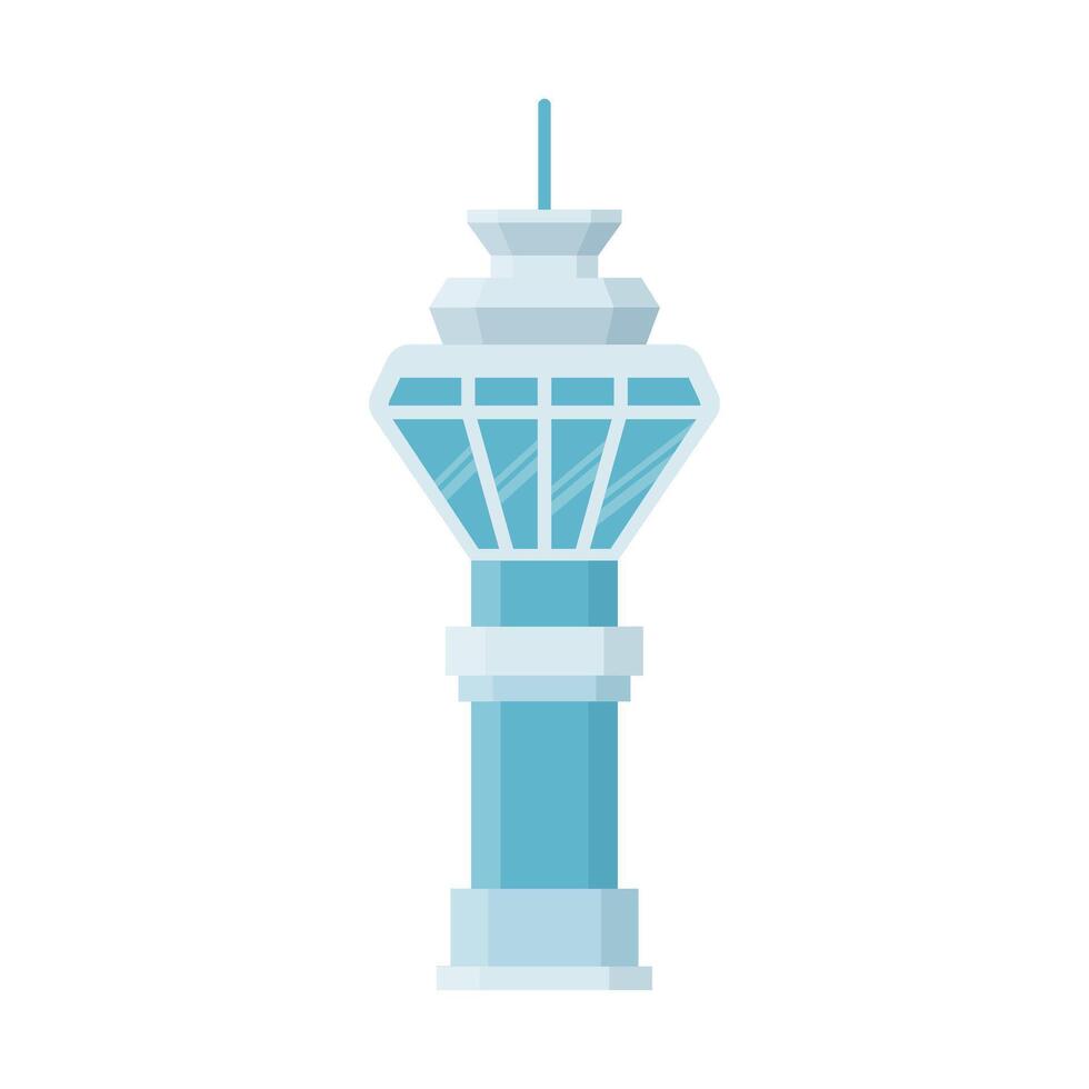 Airport tower illustration vector