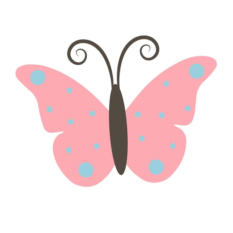 Cute butterfly isolated on white vector