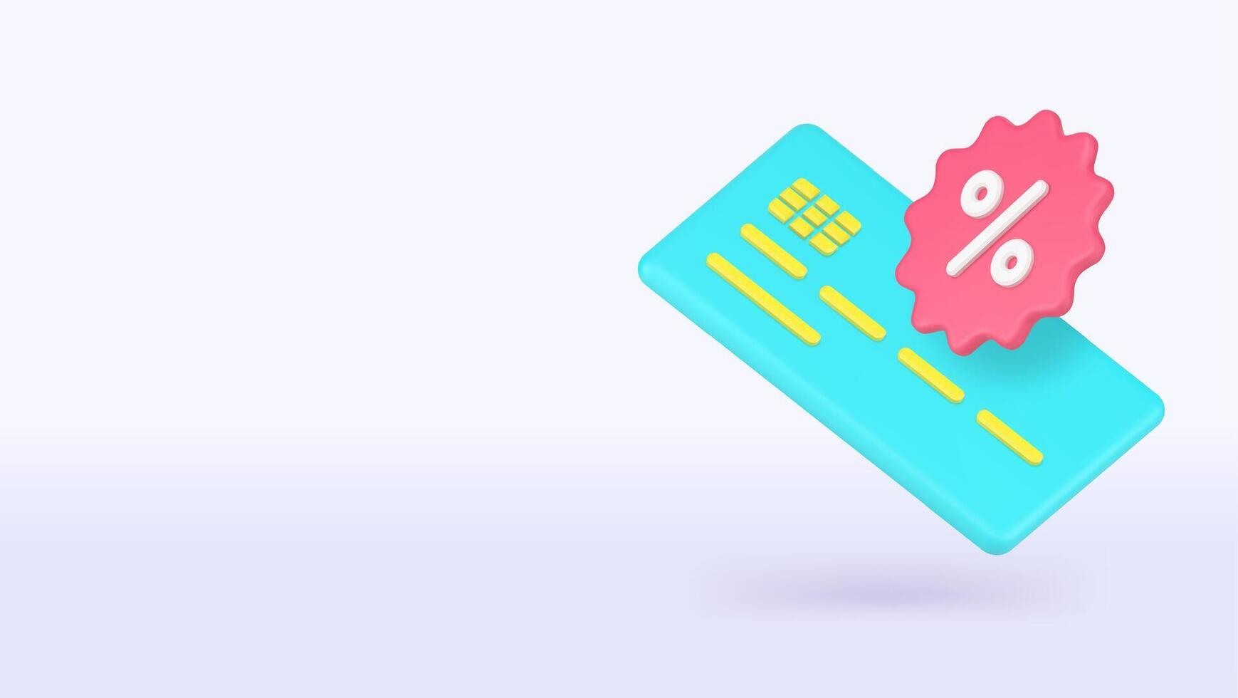 Banking service sale credit debit card special offer banner copy space illustration vector