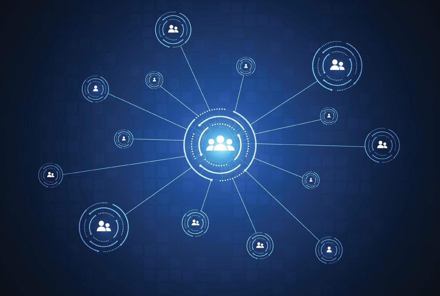 Connection technology internet network business connecting people. Customer relationship management. Community global. illustration vector