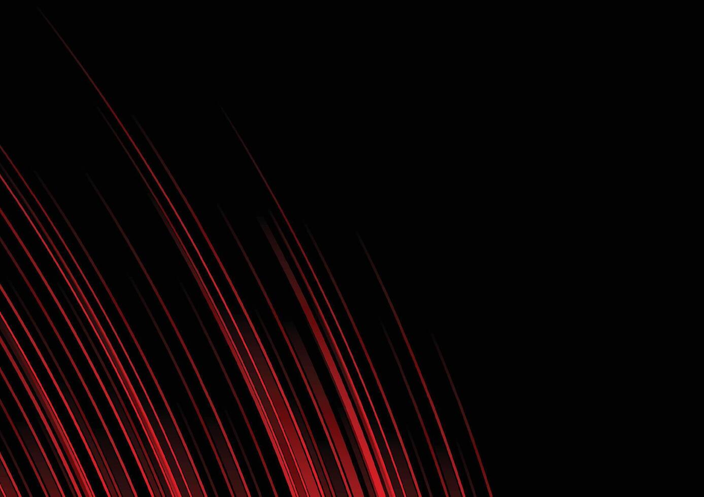 Abstract red line and black background vector