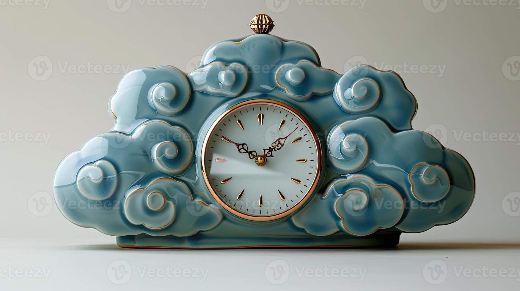 A clock with clouds on it photo