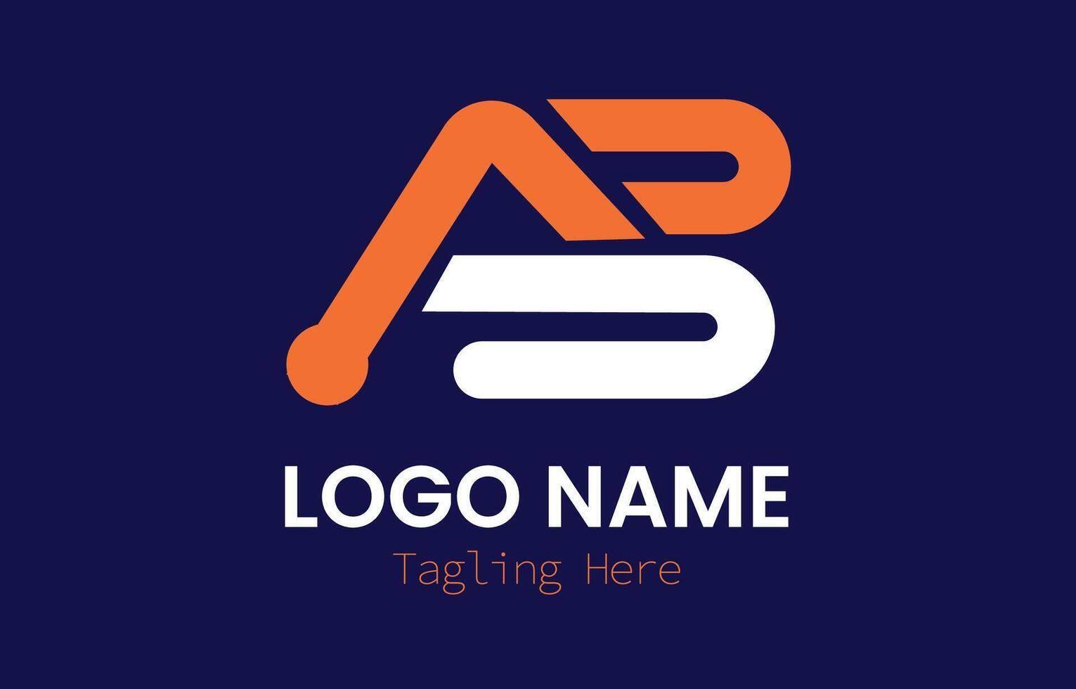 AB Logo Design Modern and Creative Branding for Business vector