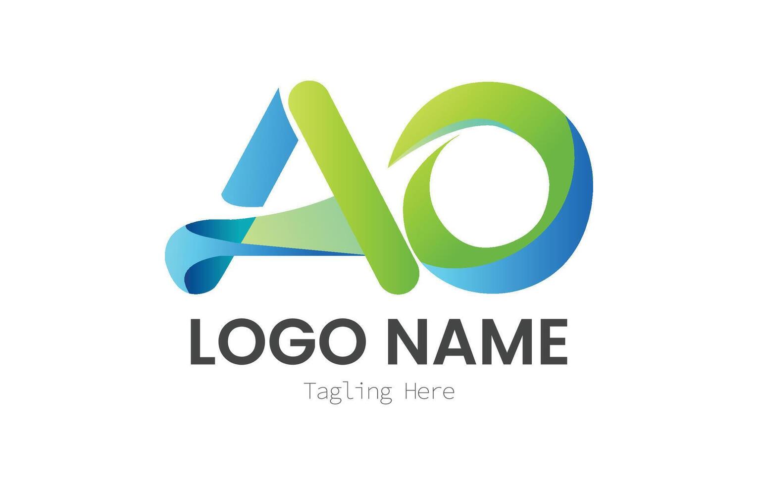 A O Logo Design Modern and Creative Branding for Business vector