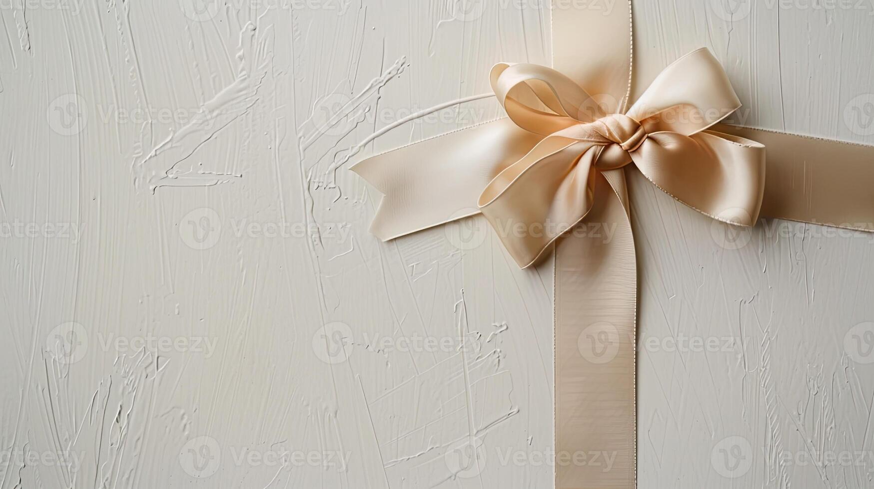 A white background with a bow and a ribbon photo