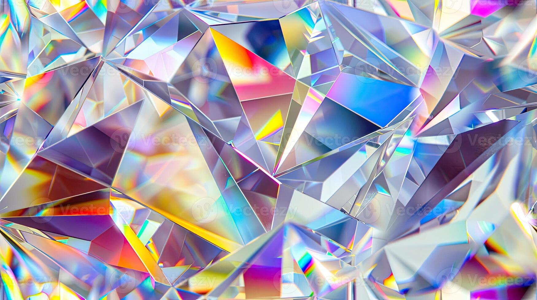 A close up of a large diamond with many colors photo
