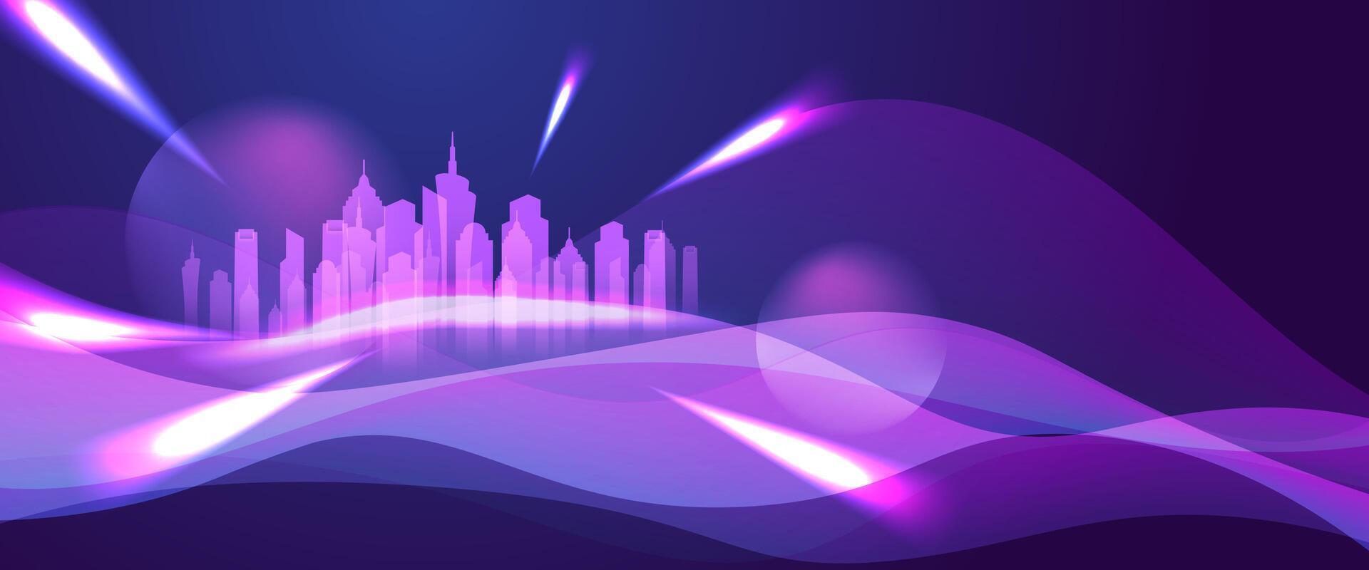 Smart city on blue background. Smart city low poly wireframe on blue background. Technology concept. illustration. vector