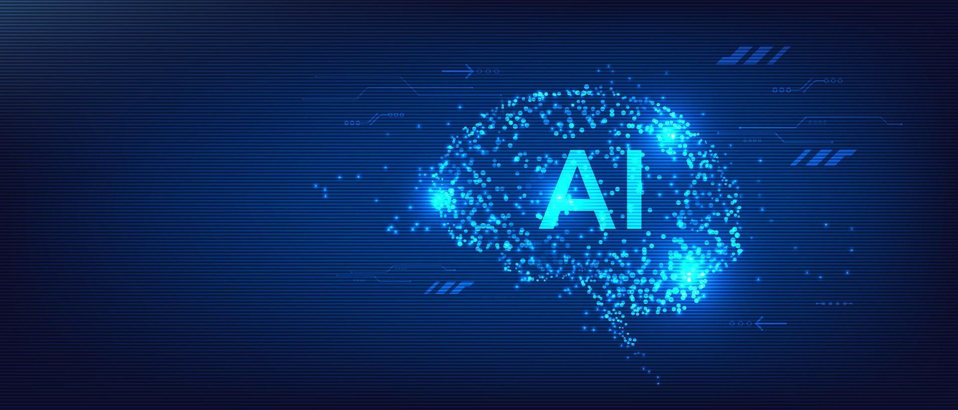 Abstract futuristic design. AI, artificial intelligence. Modern futuristic design. Global network connection technology. illustration. vector