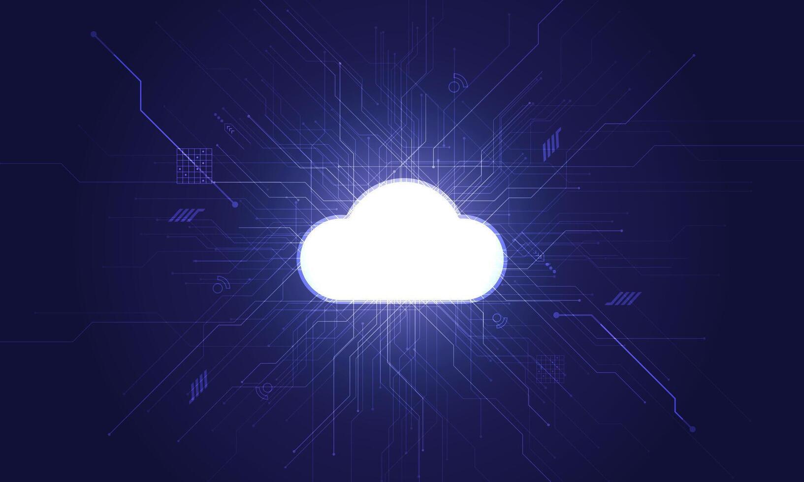 Cloud technology futuristic and innovation. Networking Modern futuristic design.Cloud computing Abstract technology illustration background. vector