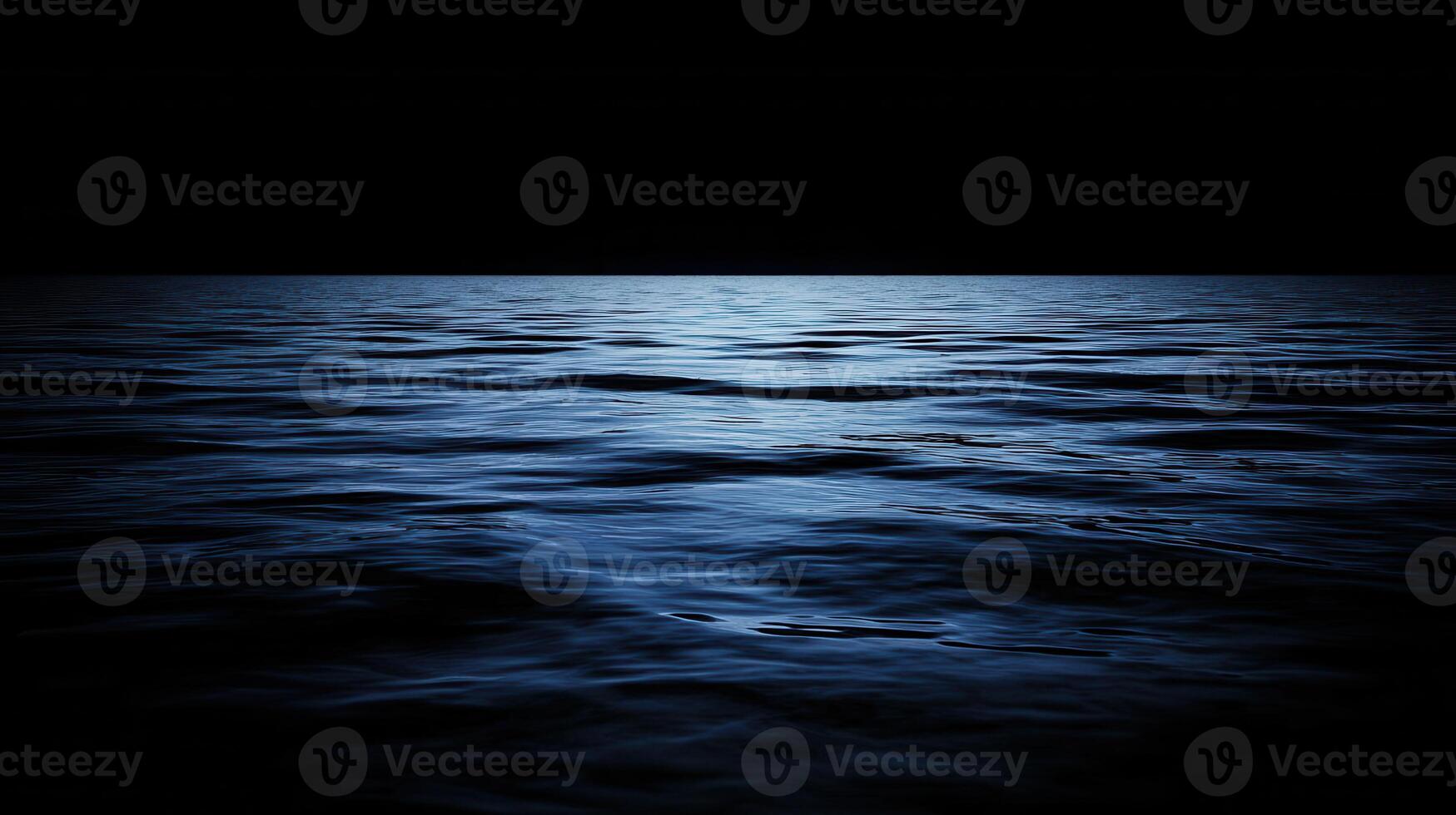 Dark Blue Ocean Water at Night Serene Seascape Tranquil Nighttime Water Surface photo