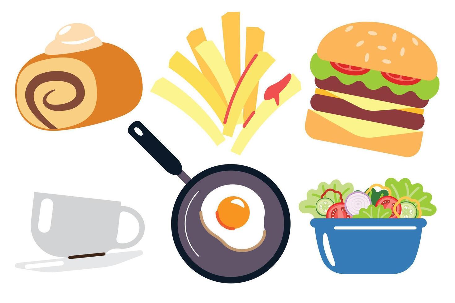 Fast Food and Breakfast vector
