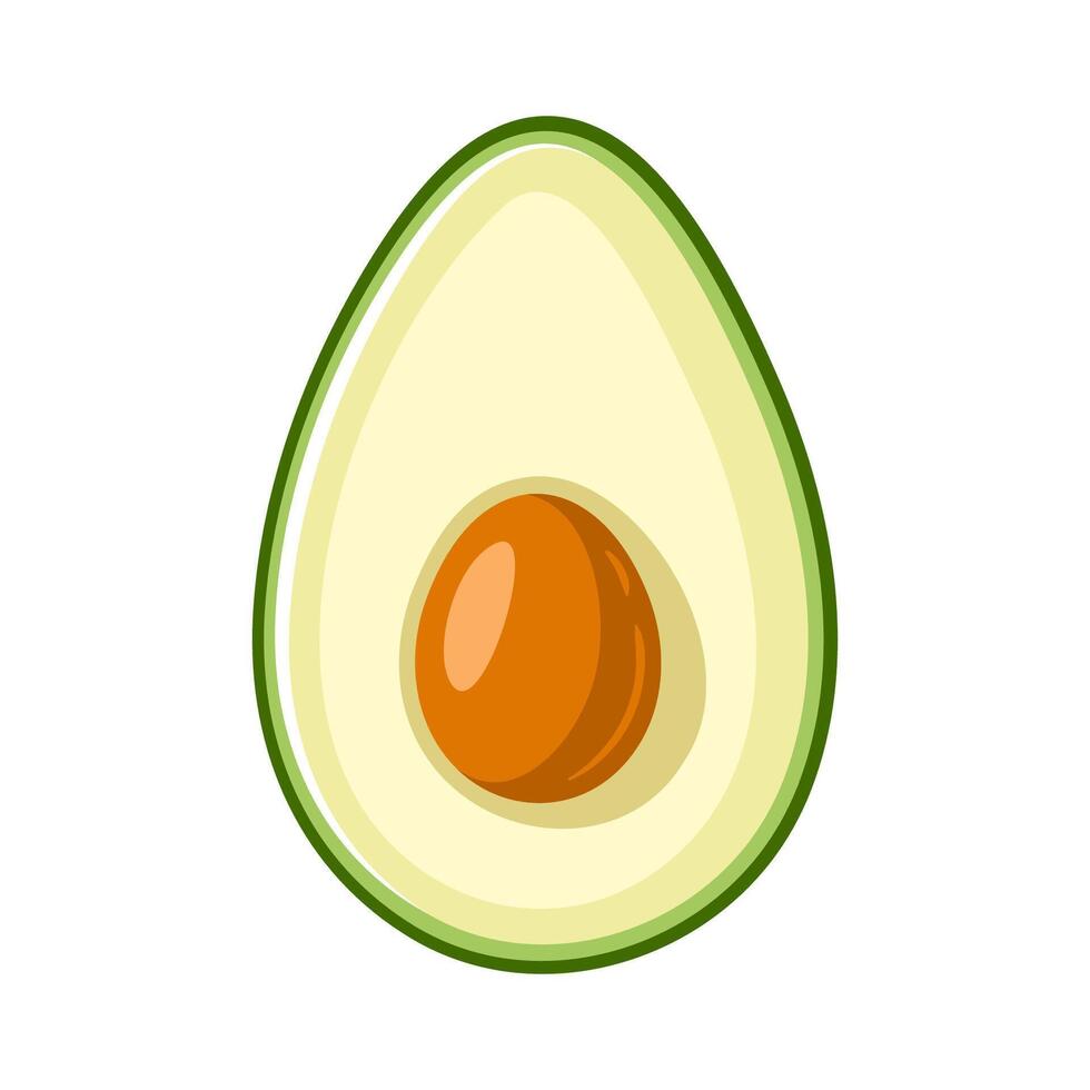 Green avocado icon isolated on white background vector