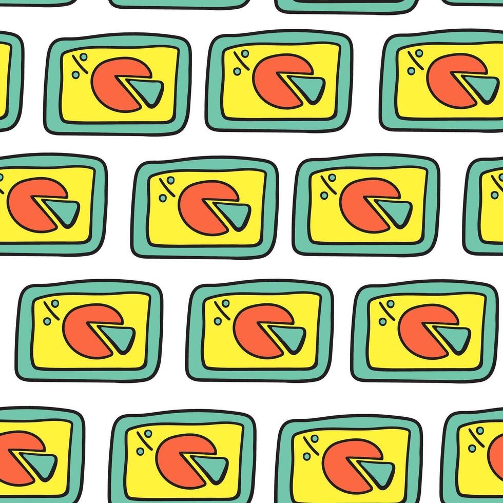 seamless pattern with graphic on screen vector