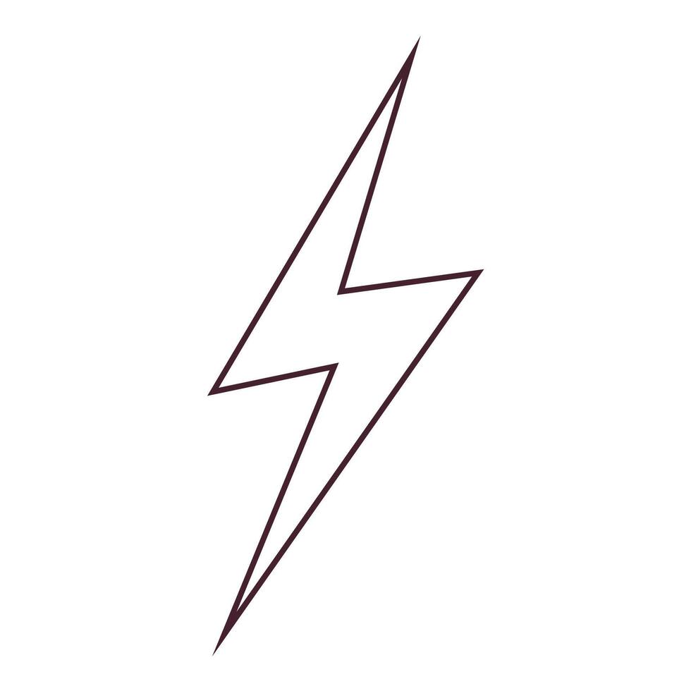 ightning bolt symbol representing thunderstorms, electricity, and powerful weather events. Perfect for forecasts, meteorology, and energy related designs. vector